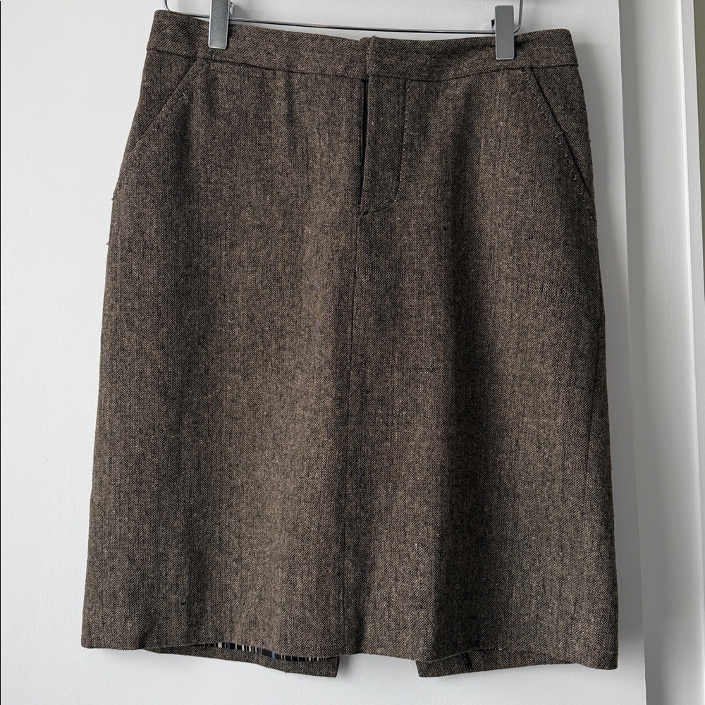 DAY Birger et Mikkelsen Brown Wool Above Knee Beaded Skirt Size:6